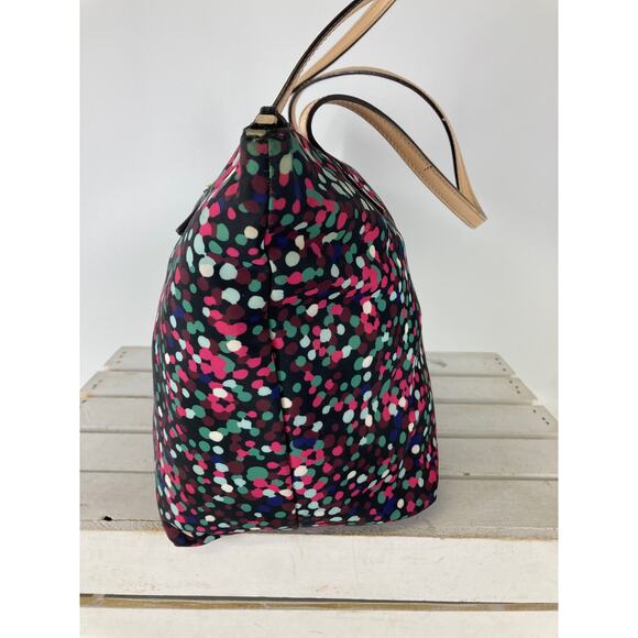 KATE SPADE LARGE MULTI COLOR PRINT NYLON SHOULDER BAG (ASIS) - Picture 4 of 13